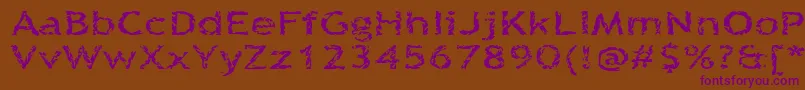 Quinquefoliolate-fontti – violetit fontit ruskealla taustalla