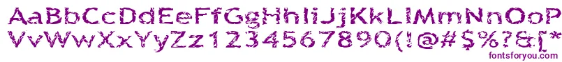 フォントQuinquefoliolate – 紫色のフォント