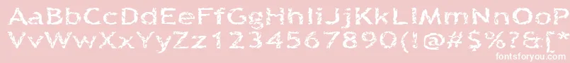 Шрифт Quinquefoliolate – белые шрифты на розовом фоне