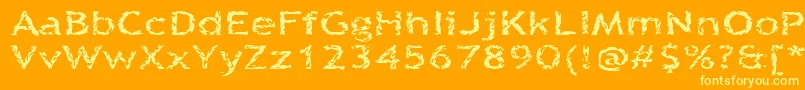 Quinquefoliolate-fontti – keltaiset fontit oranssilla taustalla