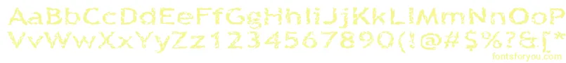 Quinquefoliolate-fontti – keltaiset fontit valkoisella taustalla