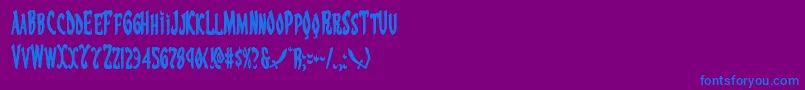Шрифт Eskindarcond – синие шрифты на фиолетовом фоне