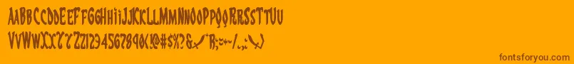 Eskindarcond Font – Brown Fonts on Orange Background