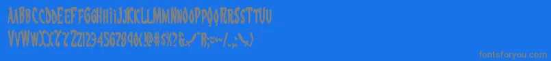 Eskindarcond Font – Gray Fonts on Blue Background