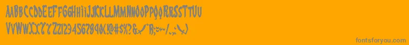 Eskindarcond Font – Gray Fonts on Orange Background