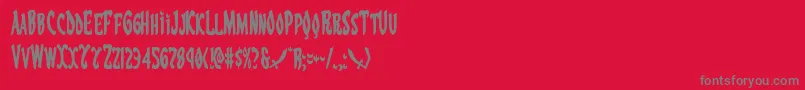 Шрифт Eskindarcond – серые шрифты на красном фоне