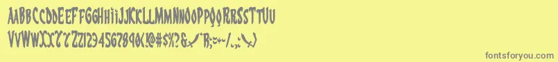 Eskindarcond Font – Gray Fonts on Yellow Background