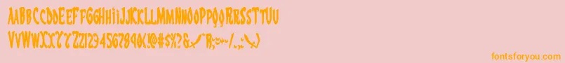 Eskindarcond Font – Orange Fonts on Pink Background