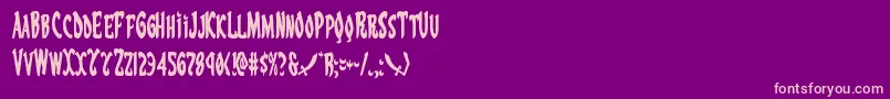 Eskindarcond Font – Pink Fonts on Purple Background