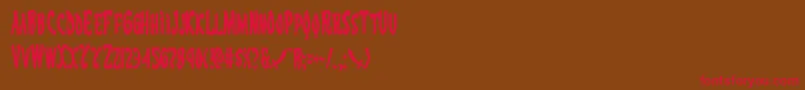 Eskindarcond Font – Red Fonts on Brown Background