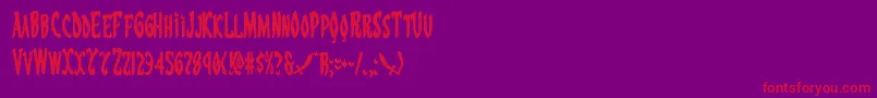 Eskindarcond Font – Red Fonts on Purple Background