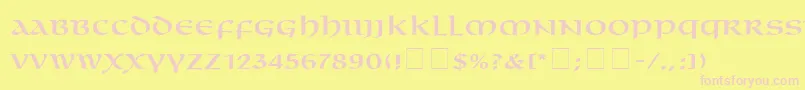 MacedonSsi Font – Pink Fonts on Yellow Background