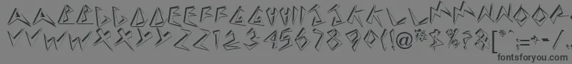 DownbeatRegular Font – Black Fonts on Gray Background