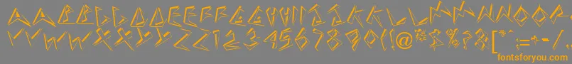 DownbeatRegular Font – Orange Fonts on Gray Background
