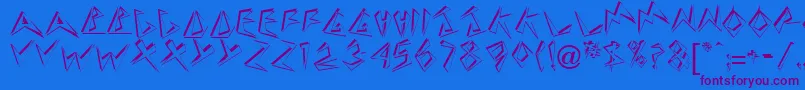 DownbeatRegular-fontti – violetit fontit sinisellä taustalla