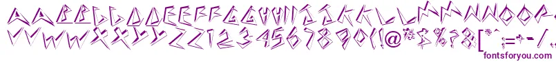 DownbeatRegular-fontti – violetit fontit valkoisella taustalla