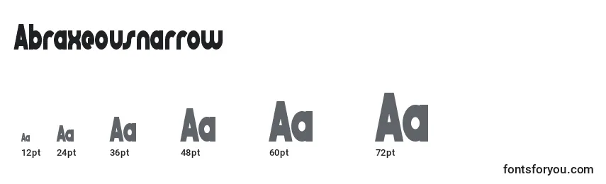 Abraxeousnarrow Font Sizes