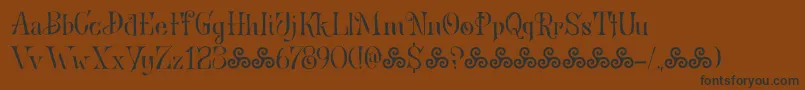 BronwenDemo Font – Black Fonts on Brown Background