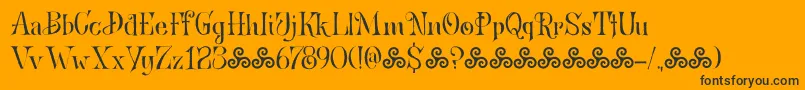 BronwenDemo Font – Black Fonts on Orange Background