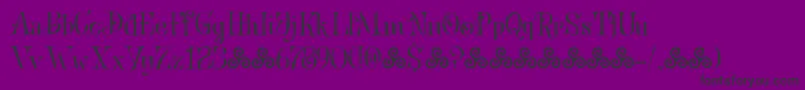BronwenDemo-fontti – mustat fontit violetilla taustalla