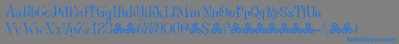 BronwenDemo Font – Blue Fonts on Gray Background