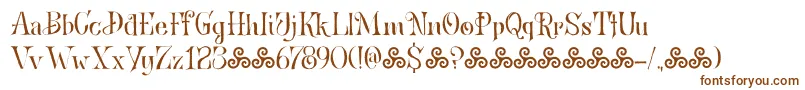 BronwenDemo-fontti – ruskeat fontit valkoisella taustalla