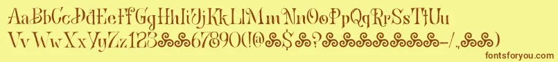 BronwenDemo Font – Brown Fonts on Yellow Background