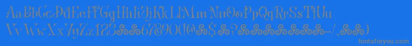 BronwenDemo Font – Gray Fonts on Blue Background