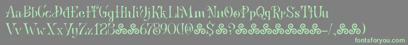 BronwenDemo-Schriftart – Grüne Schriften auf grauem Hintergrund