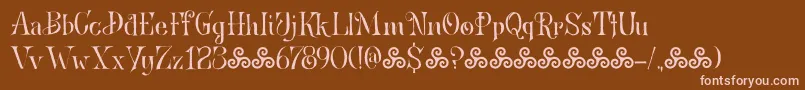 BronwenDemo Font – Pink Fonts on Brown Background