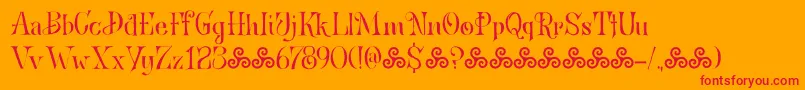 BronwenDemo Font – Red Fonts on Orange Background