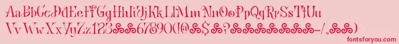 BronwenDemo Font – Red Fonts on Pink Background