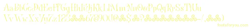 BronwenDemo-Schriftart – Gelbe Schriften auf weißem Hintergrund