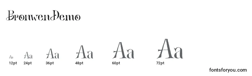 BronwenDemo Font Sizes