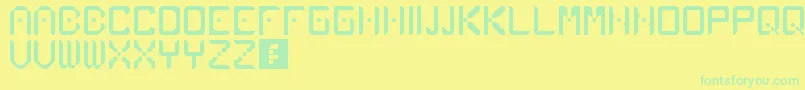 Atlancia Font – Green Fonts on Yellow Background