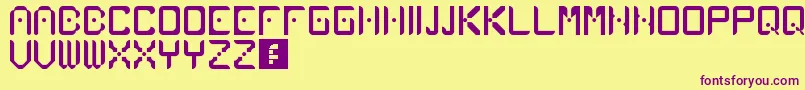 Atlancia Font – Purple Fonts on Yellow Background