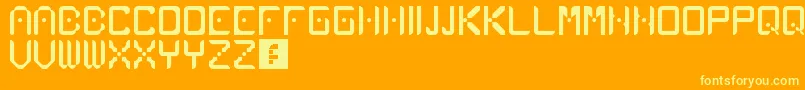 Atlancia Font – Yellow Fonts on Orange Background