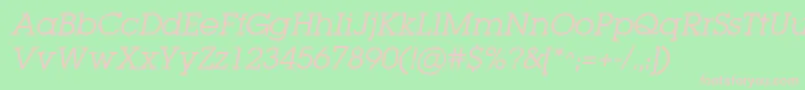 fuente LugabookBookOblique – Fuentes Rosadas Sobre Fondo Verde
