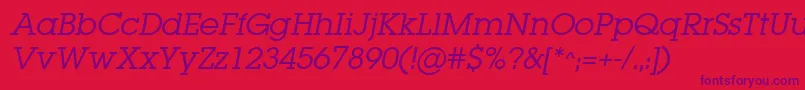 Подробнее о шрифте LugabookBookOblique Шрифт LugabookBookOblique – фиолетовые шрифты на красном фоне