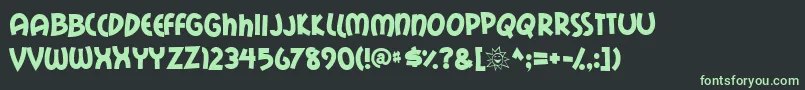 フォントMailRayStuff – 黒い背景に緑の文字