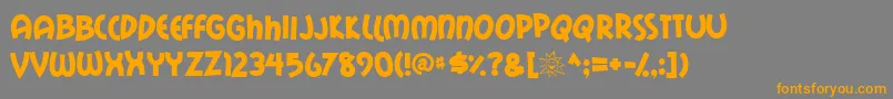 MailRayStuff Font – Orange Fonts on Gray Background