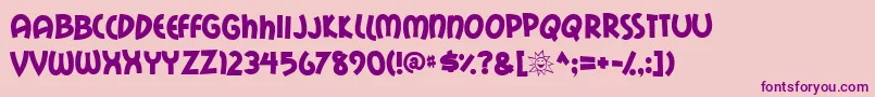 MailRayStuff-fontti – violetit fontit vaaleanpunaisella taustalla