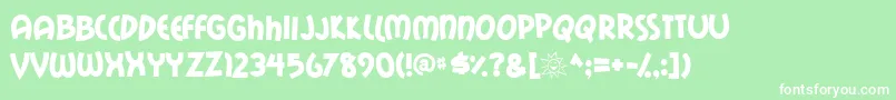 MailRayStuff Font – White Fonts on Green Background