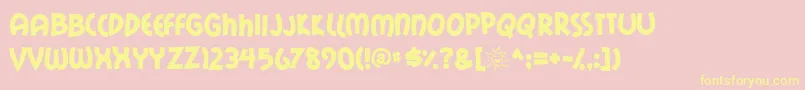 MailRayStuff Font – Yellow Fonts on Pink Background