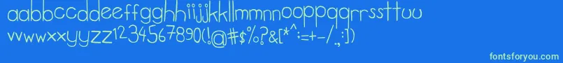 Tweed Font – Green Fonts on Blue Background