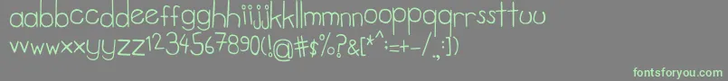 Tweed Font – Green Fonts on Gray Background