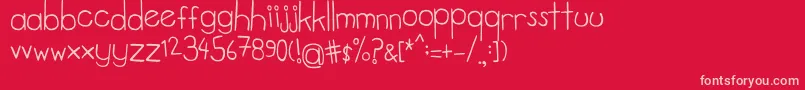 Tweed Font – Pink Fonts on Red Background