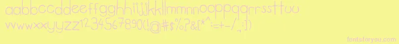 Tweed Font – Pink Fonts on Yellow Background