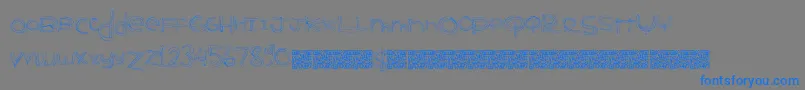 Benderlines Font – Blue Fonts on Gray Background