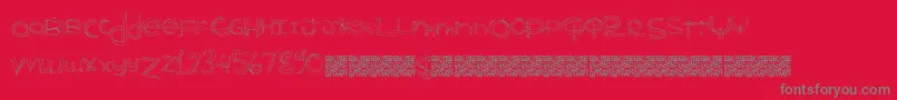 Benderlines-Schriftart – Graue Schriften auf rotem Hintergrund